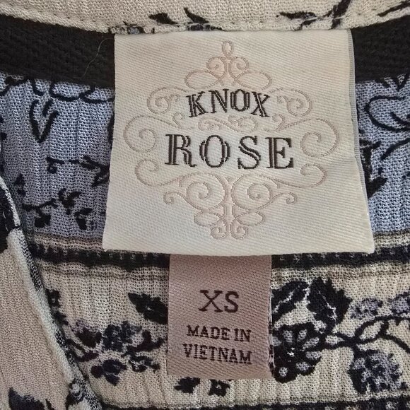 WOMENS KNOX ROSE SUMMER FLORAL PRINT BOHO STYLE DRESSS BLUE WHITE XS OVERSIZED - Picture 5 of 7